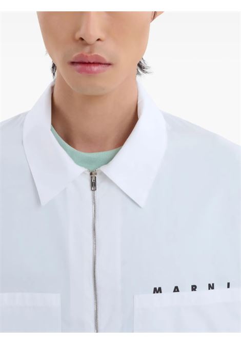 zip shirt man white MARNI | CUMU0297P0 USCT88LOW1